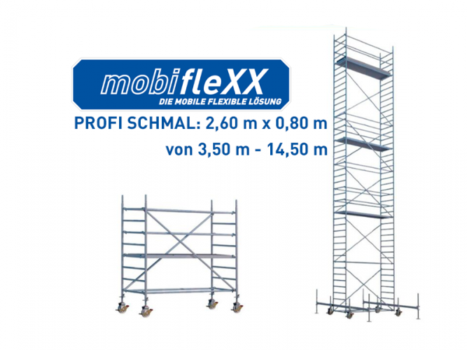mobifleXX Alu-Fahrgerüst Profi schmal