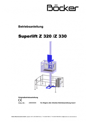 Böcker Betriebsanleitung Superlift Z 320 /Z 330